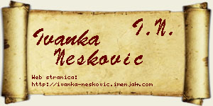 Ivanka Nešković vizit kartica